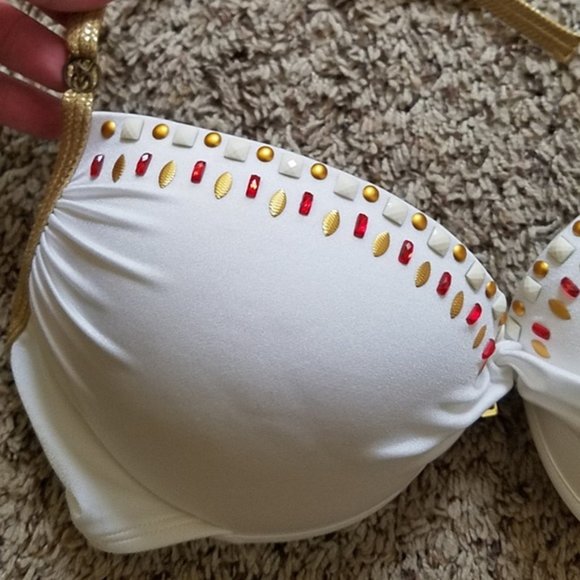 VS Jeweled Bikini Top 34 DD - GORGEOUS - Picture 3 of 8